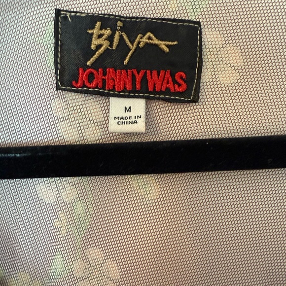 Johnny Was Black Sheer Maxi Dress with Colorful Embroidery - Picture 2 of 3